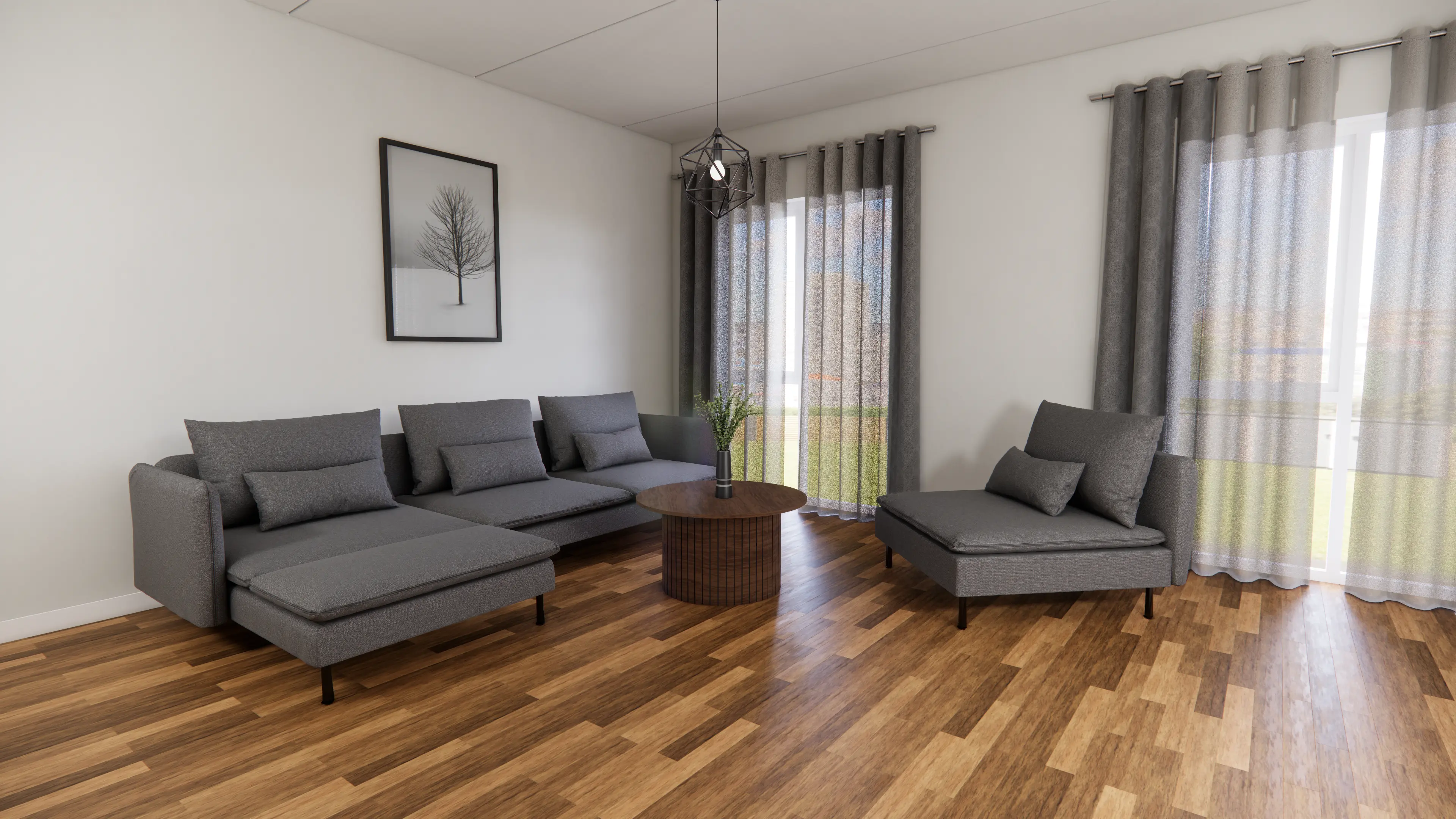 Simple and Baby Friendly Living Room
