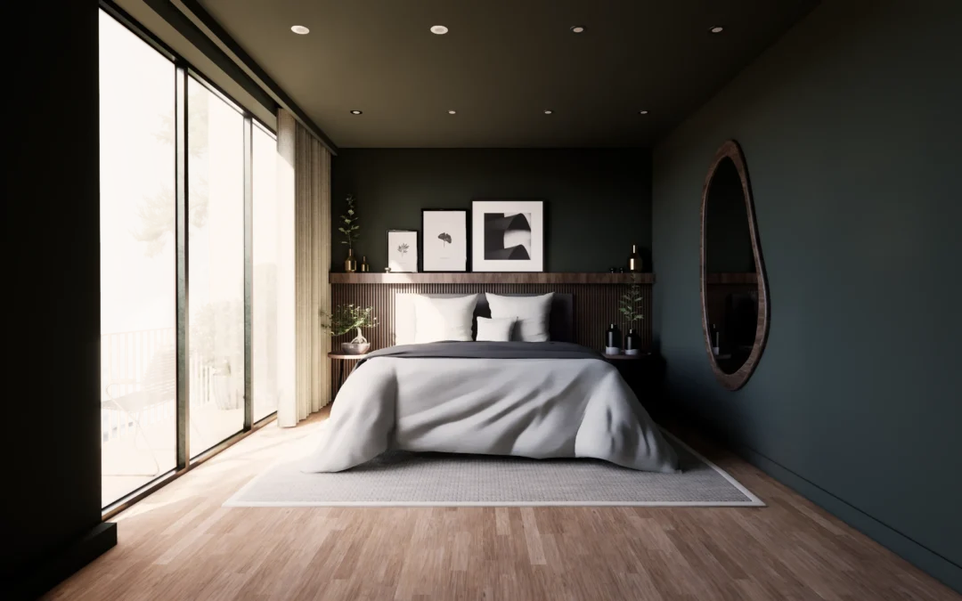 Forest Green and Dark Oak Bedroom