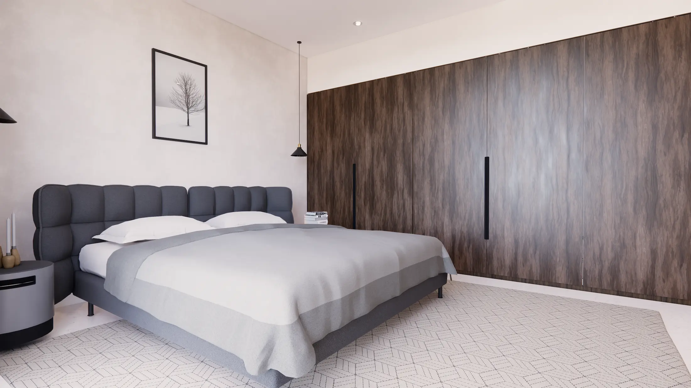 Smoked Oak_Minimalistic Bedroom Design_7