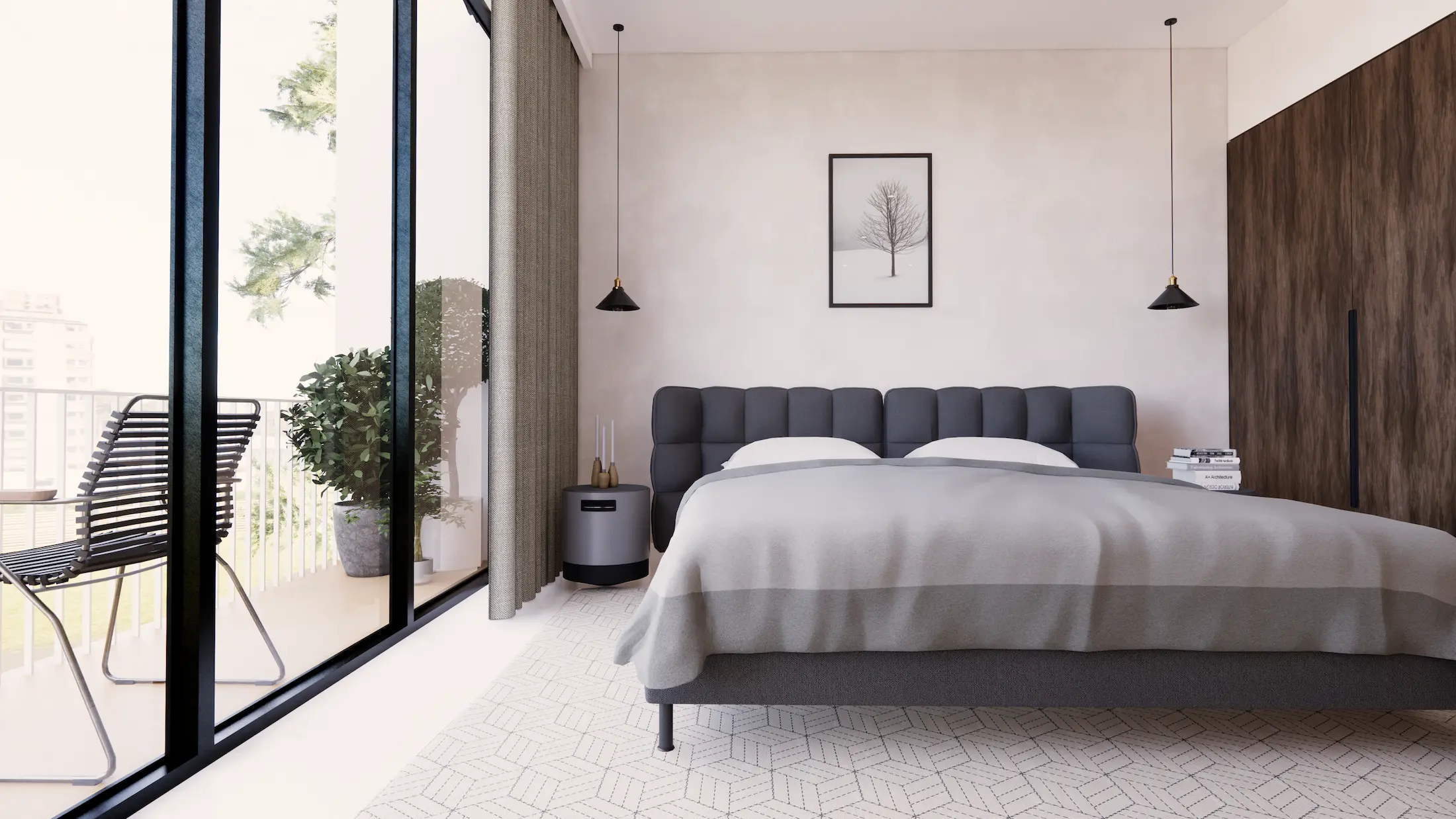 Smoked Oak_Minimalistic Bedroom Design_8